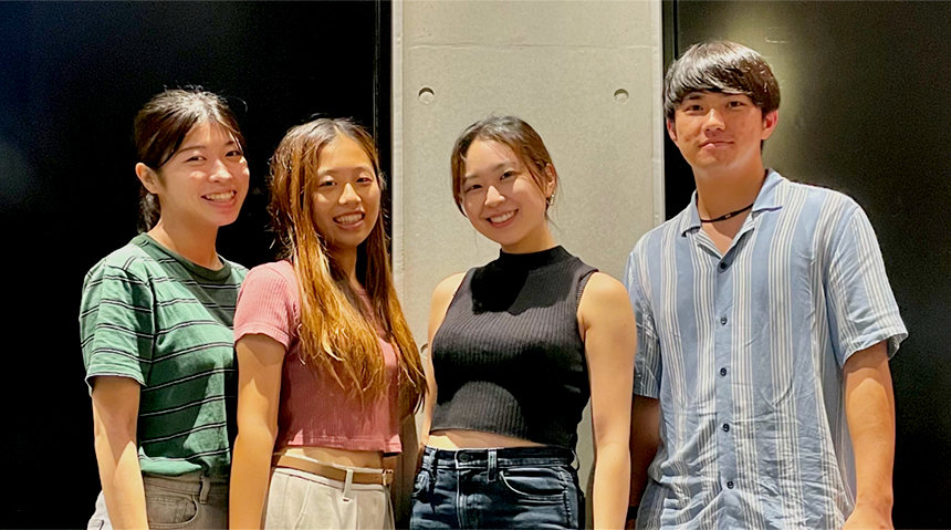 From left to right: Aoi Watanabe, Aya Osawa, Utako Kawakami, Tsubasa Hattori