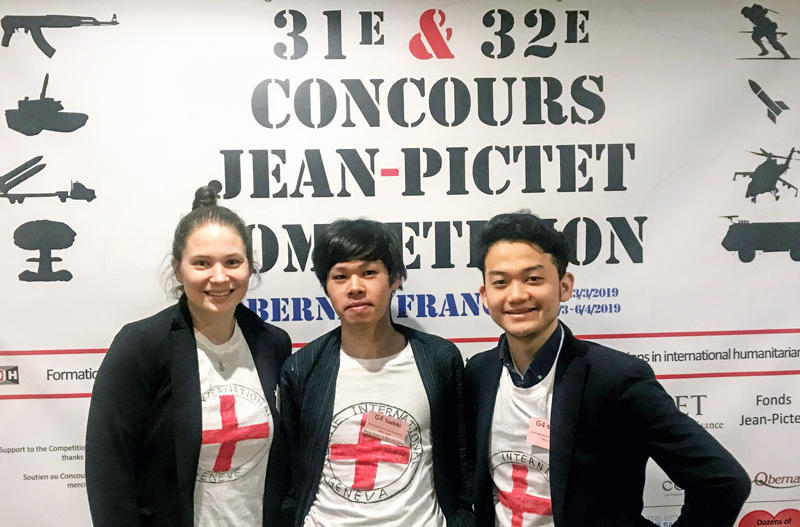 The ICU team (from L to R): Kalika Kastein, Toshiki Narushiima, Makoto Fujioka