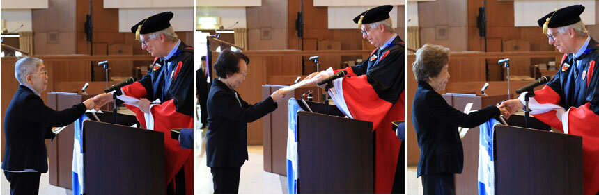 Left: Chizuru Tomita,  Middle: Mieko Ishidate, Right: Akiko Nishizawa
